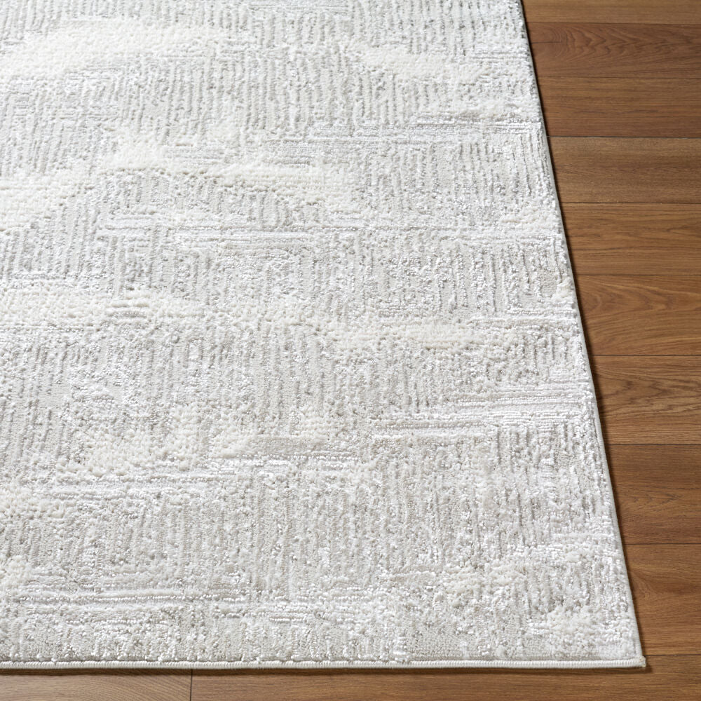 Wolly Cream/White Machine Woven Rug WOY-2306 - front