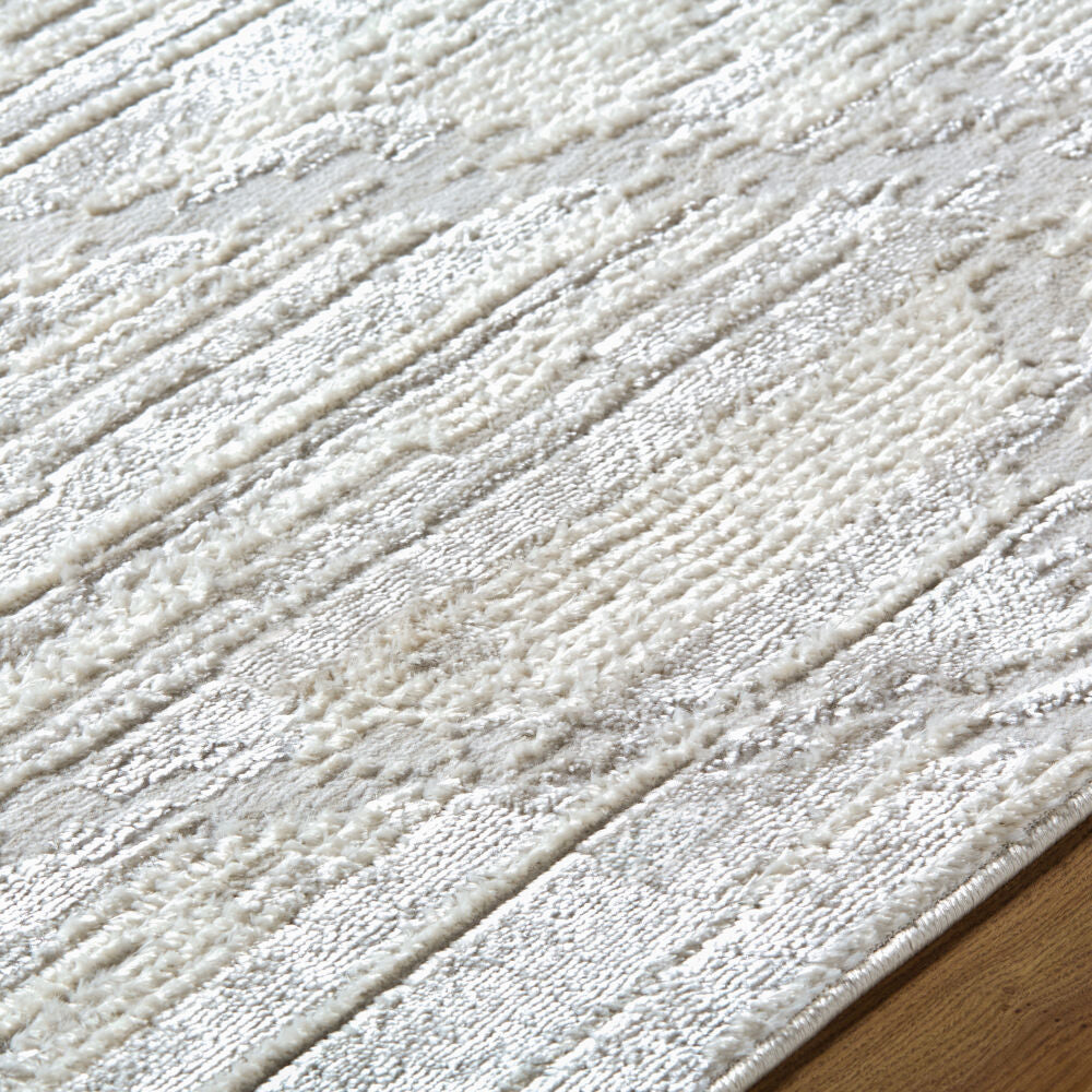Wolly Cream/White Machine Woven Rug WOY-2308 - texture