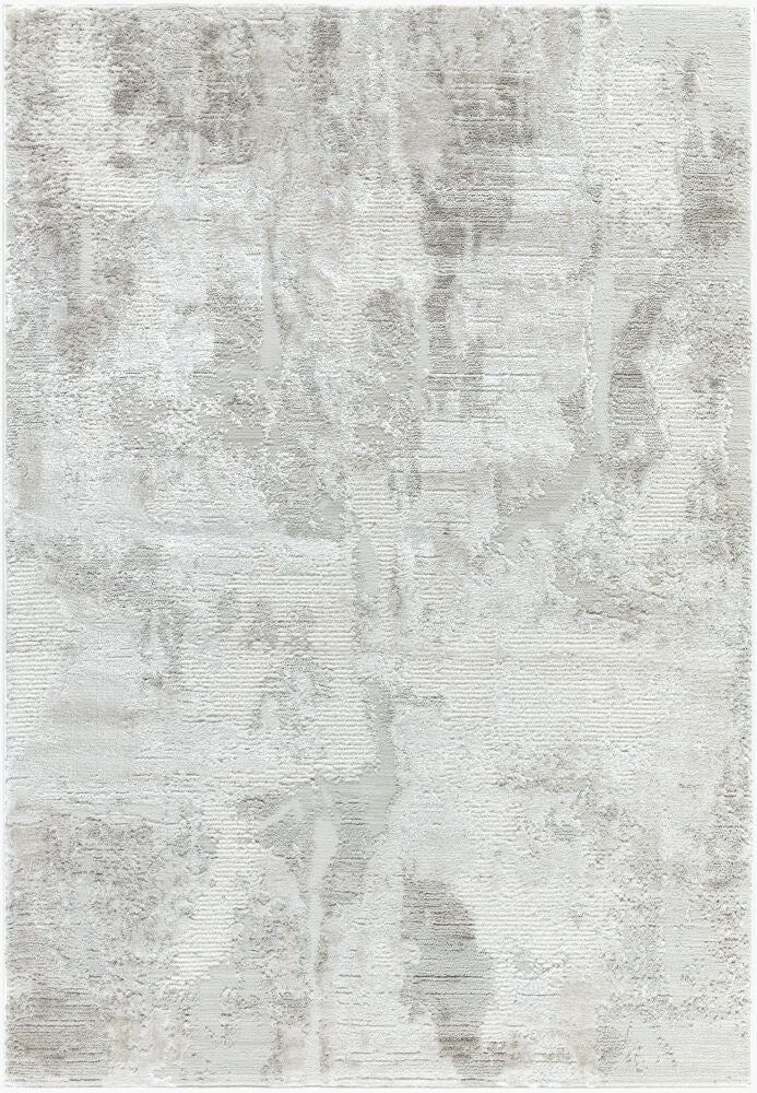Wolly Cream/White Machine Woven Rug WOY-2309 - 5'3" x 7'