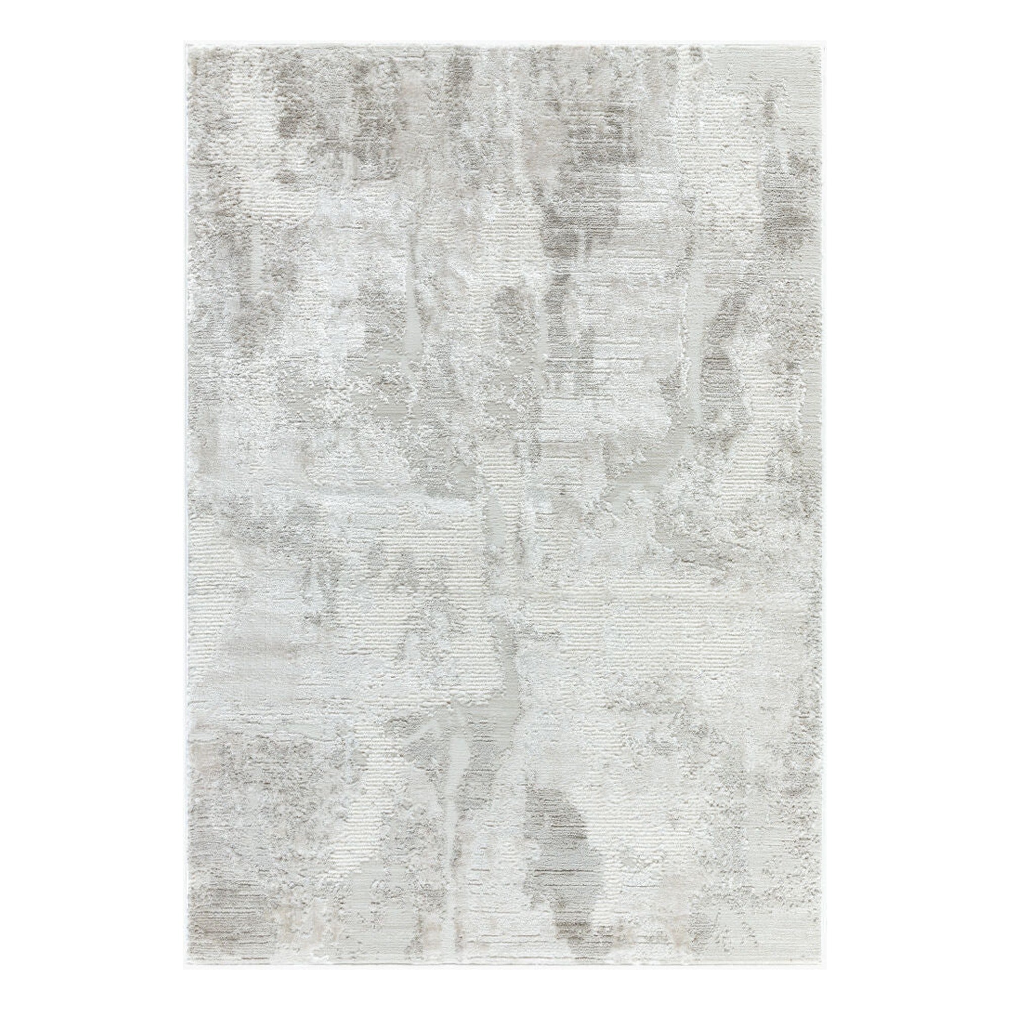 Wolly Cream/White Machine Woven Rug WOY-2309 - 5'3" x 7'