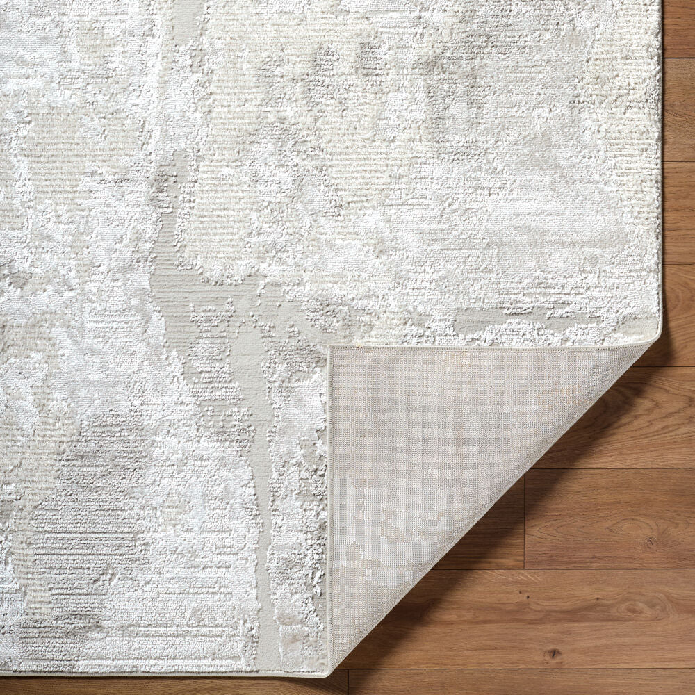 Wolly Cream/White Machine Woven Rug WOY-2309 - fold