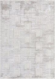 Wolly Cream/White Machine Woven Rug WOY-2311 - 5'3" x 7'
