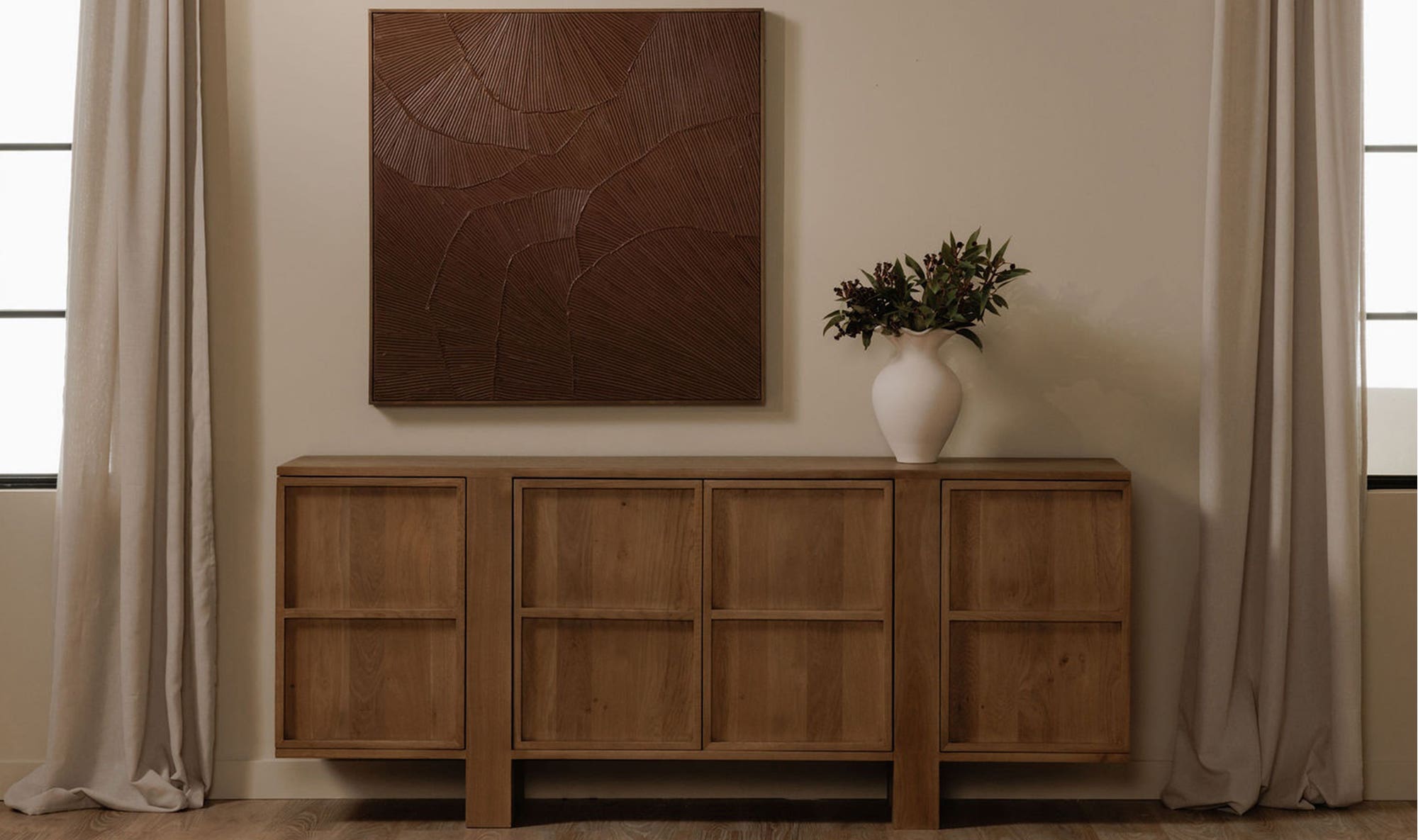 Flutter Framed Painting Maroon by Moe's Home Collection - view 8