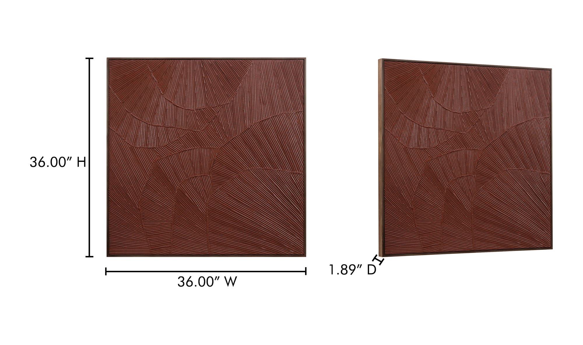 Flutter Framed Painting Maroon by Moe's Home Collection - view 13