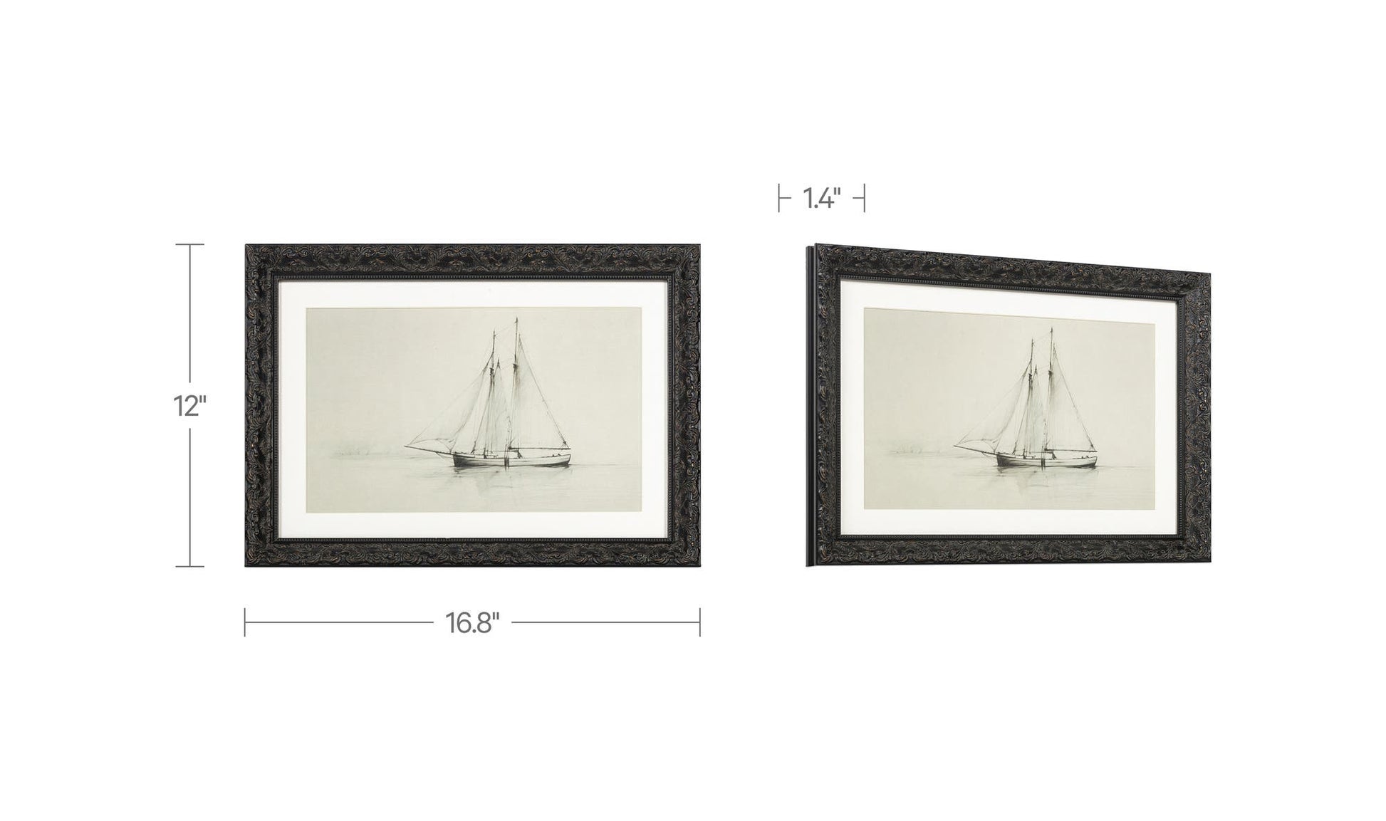 Helm Framed Print With Glass by Moe's Home Collection - view 8