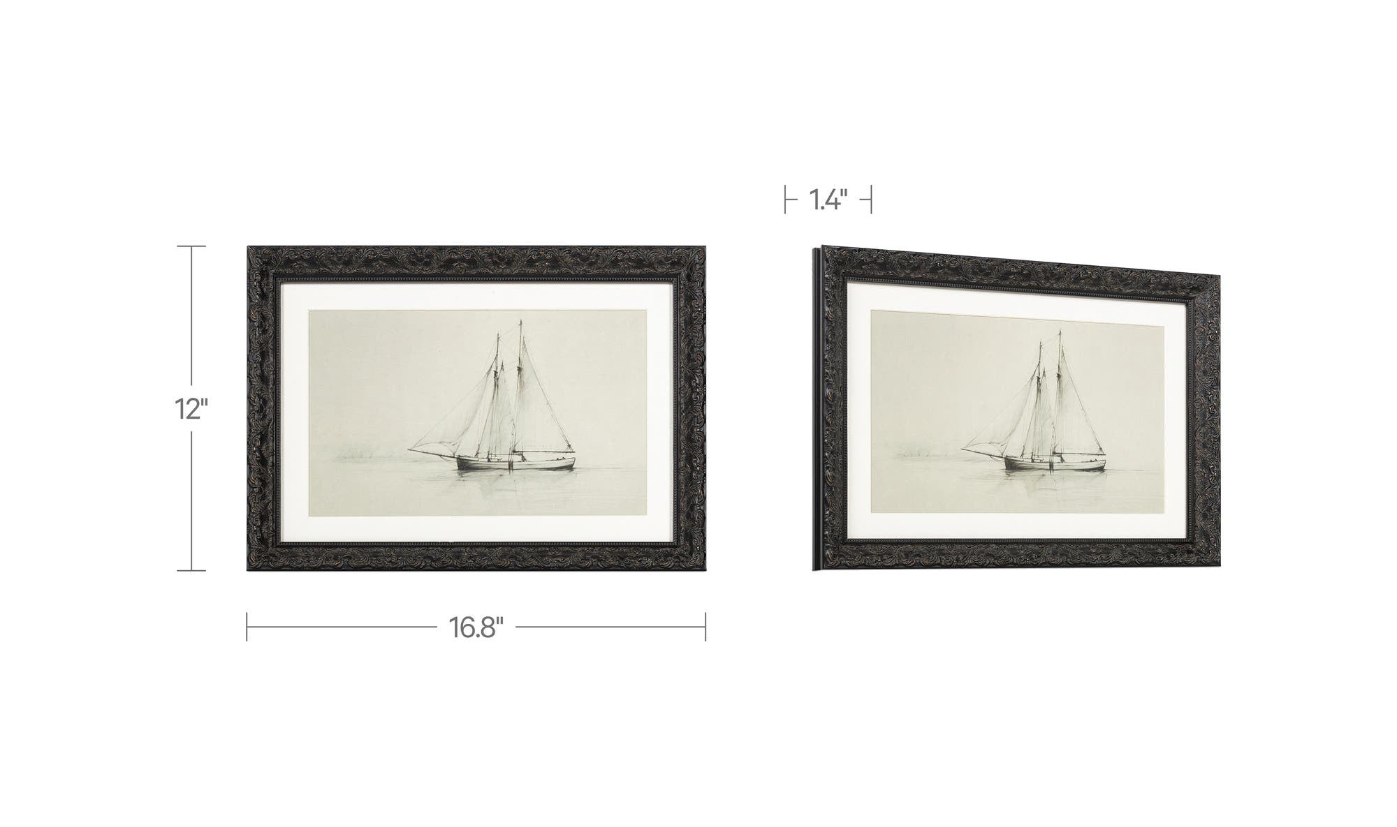 Helm Framed Print With Glass by Moe's Home Collection - view 8