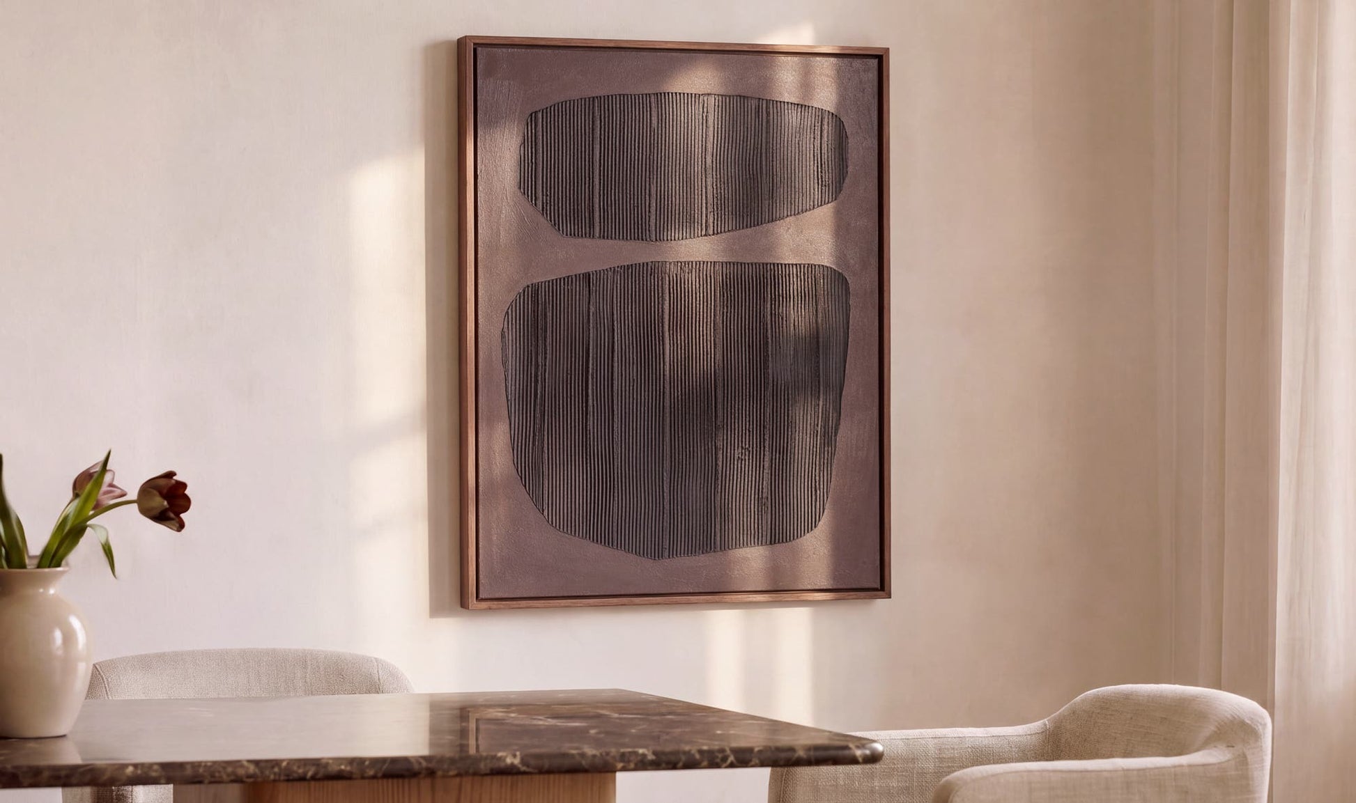 Uma Framed Painting Deep Purple Palette by Moe's Home Collection - view 3
