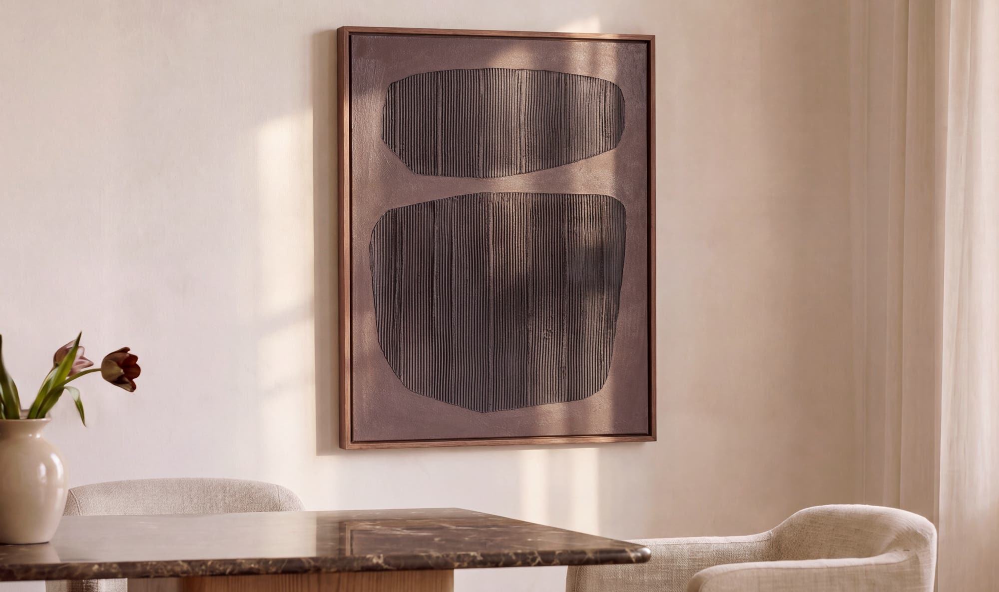 Uma Framed Painting Deep Purple Palette by Moe's Home Collection - view 3