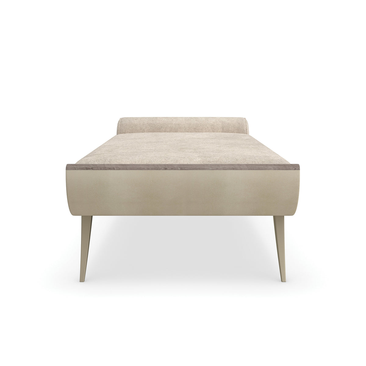 Nice Brushed Gold Chaise 74" by Caracole - view 4