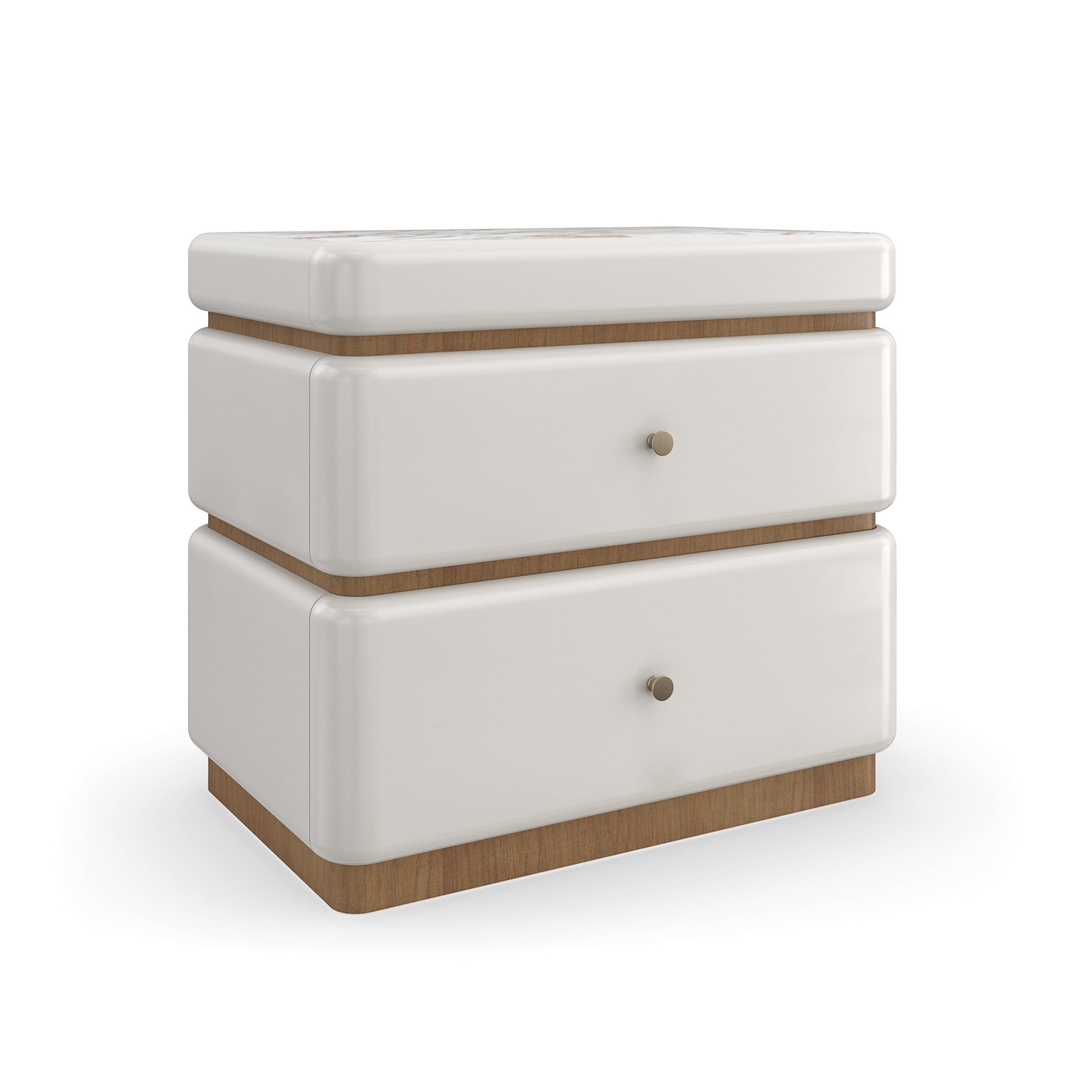 Milos Nightstand Almond Milk 28" by Caracole - view 6