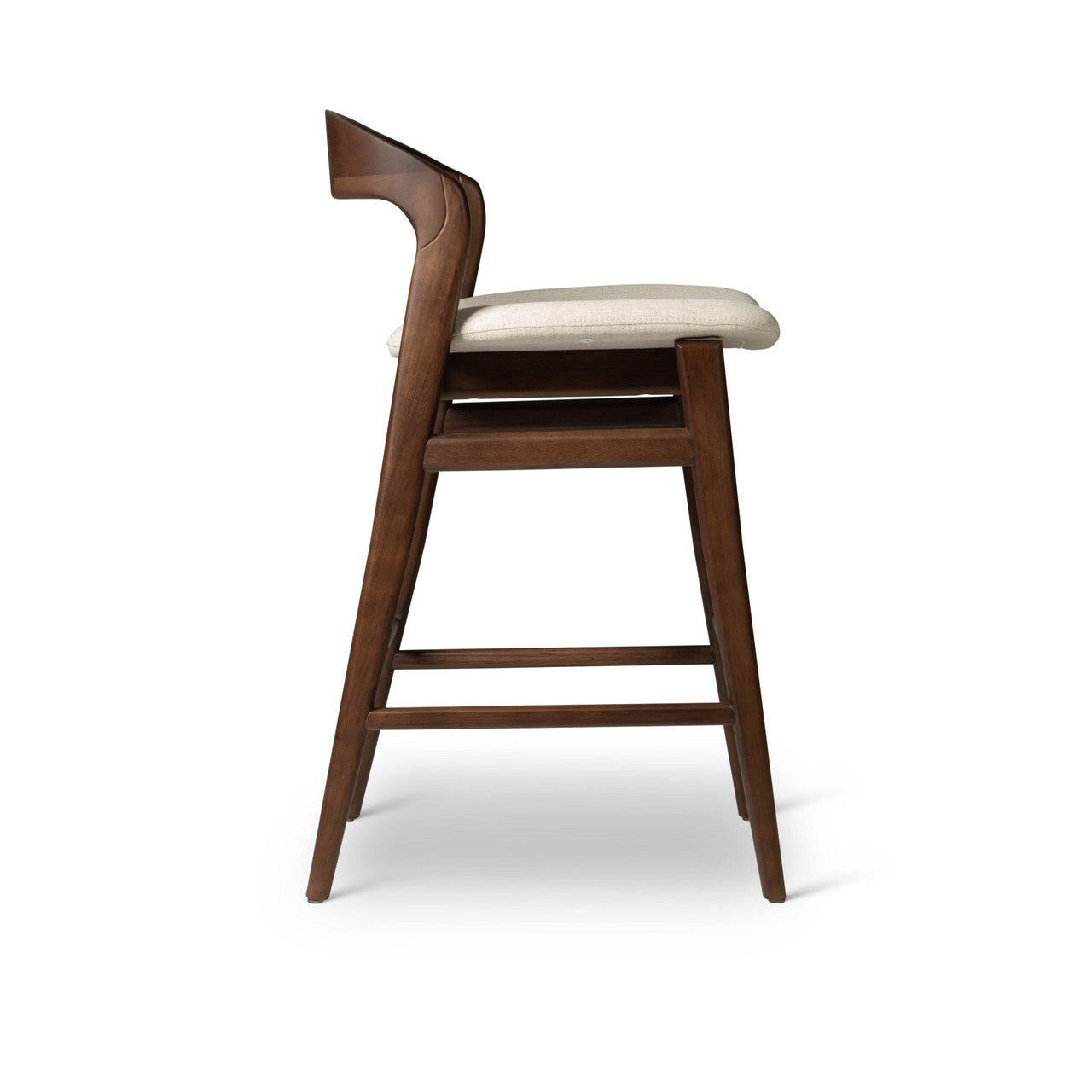 Modern Brazilian - Velma - Counter Stool - Medley Ivory Seat - Nogal Frame