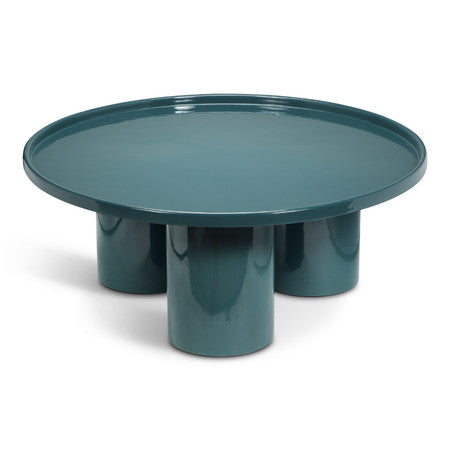 Eclat Sofia Enamel Coffee Table - Aegean Teal