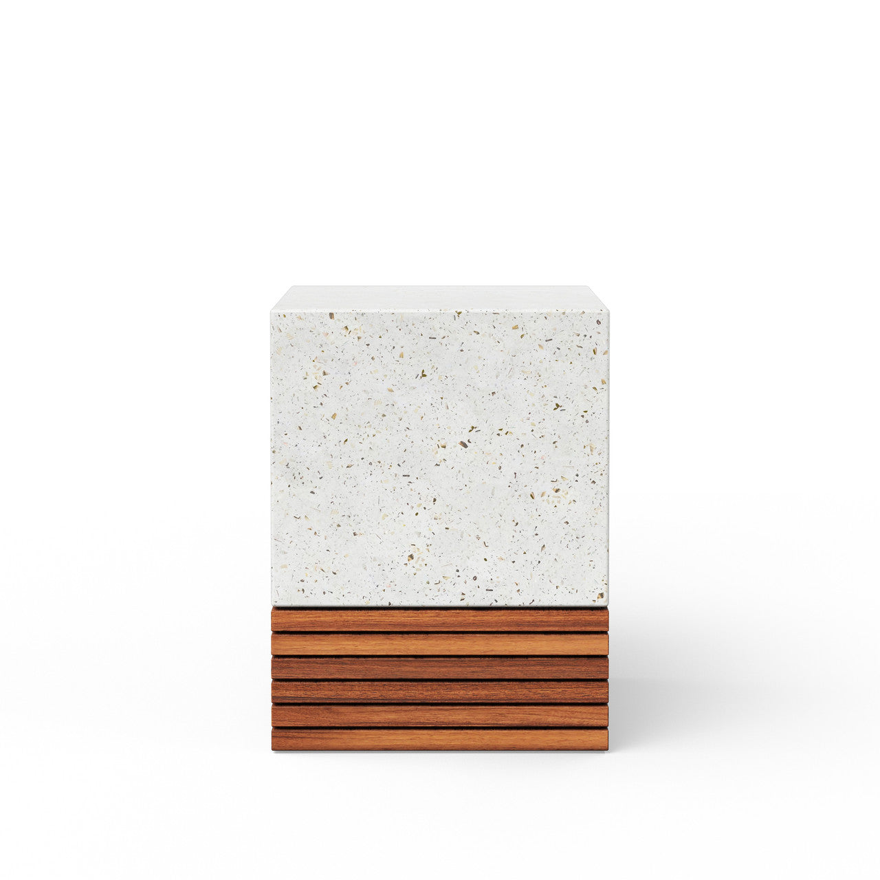 Mixx - Stecca Corto Stool - Ivory Terrazzo