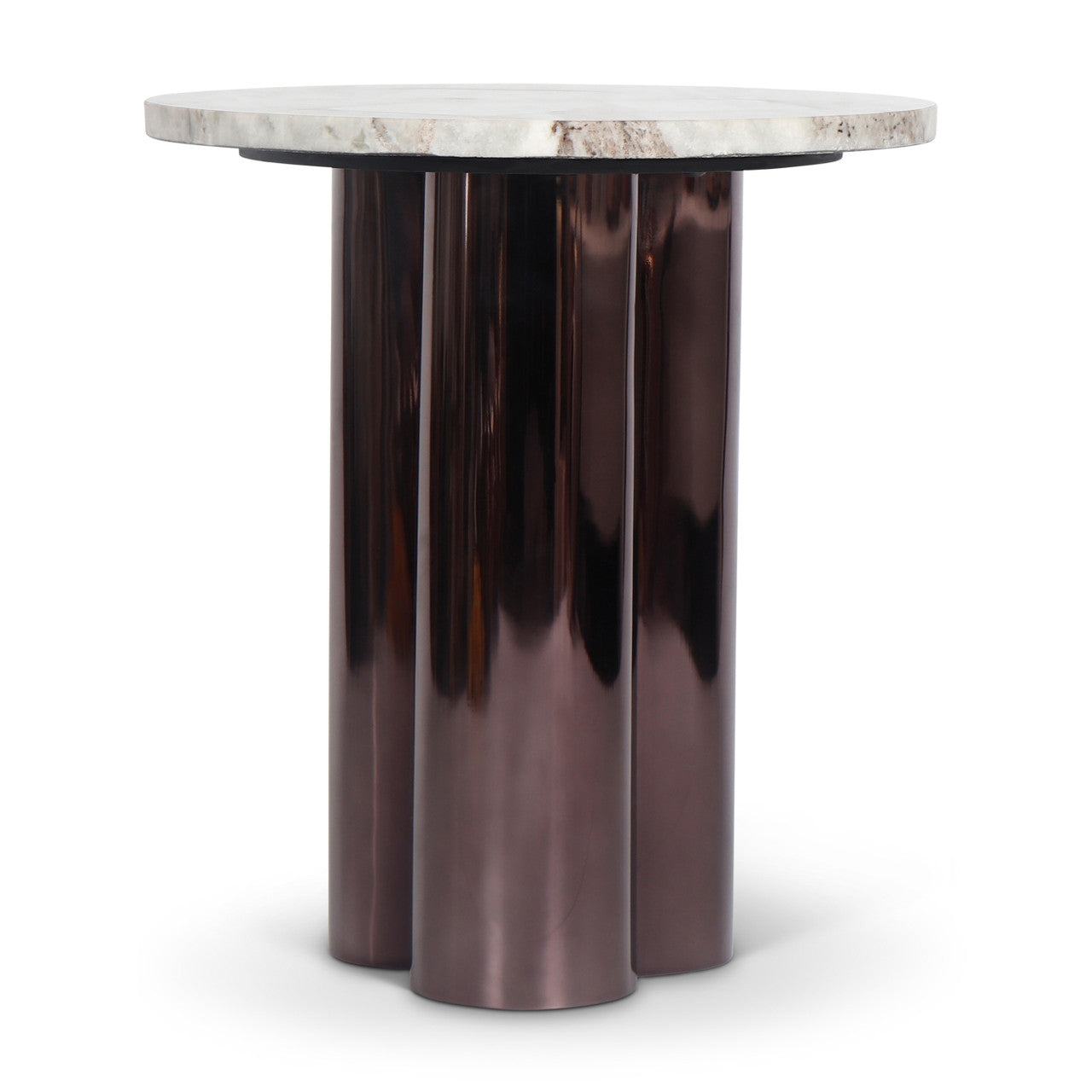 Marbelle - Martie Side Table - Toronto Sand Marble Finish