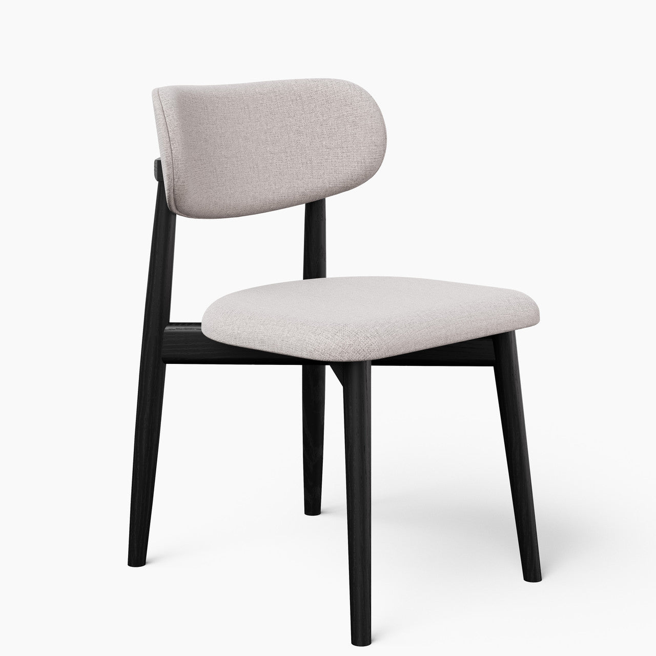 Modern Brazilian - Lucia Side Chair - Harvest Jute Upholstery - Ebano Frame
