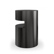 End Table Brushed Tungsten 15" by Caracole