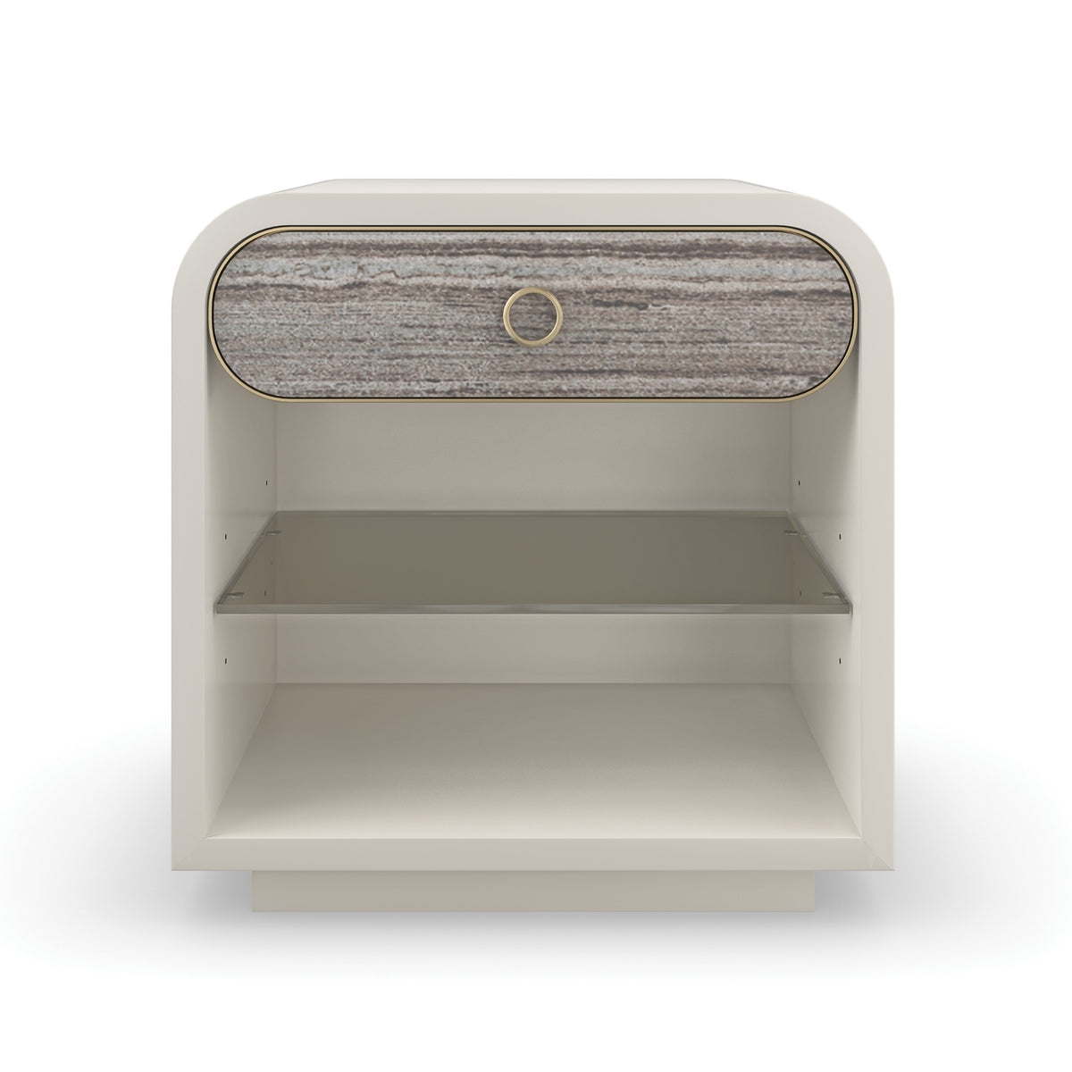 Quarry Almond Milk Nightstand 24.50" by Caracole