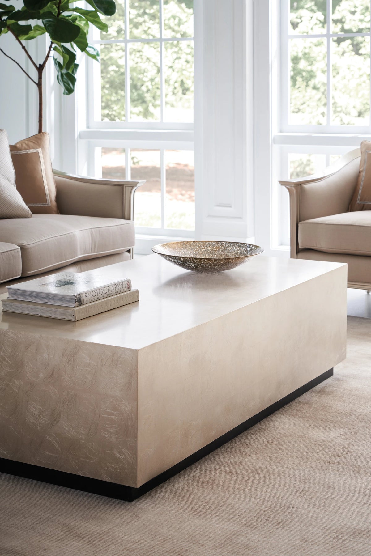 Cocktail Couture Almost Black Coffee Table 60" by Caracole - view 8