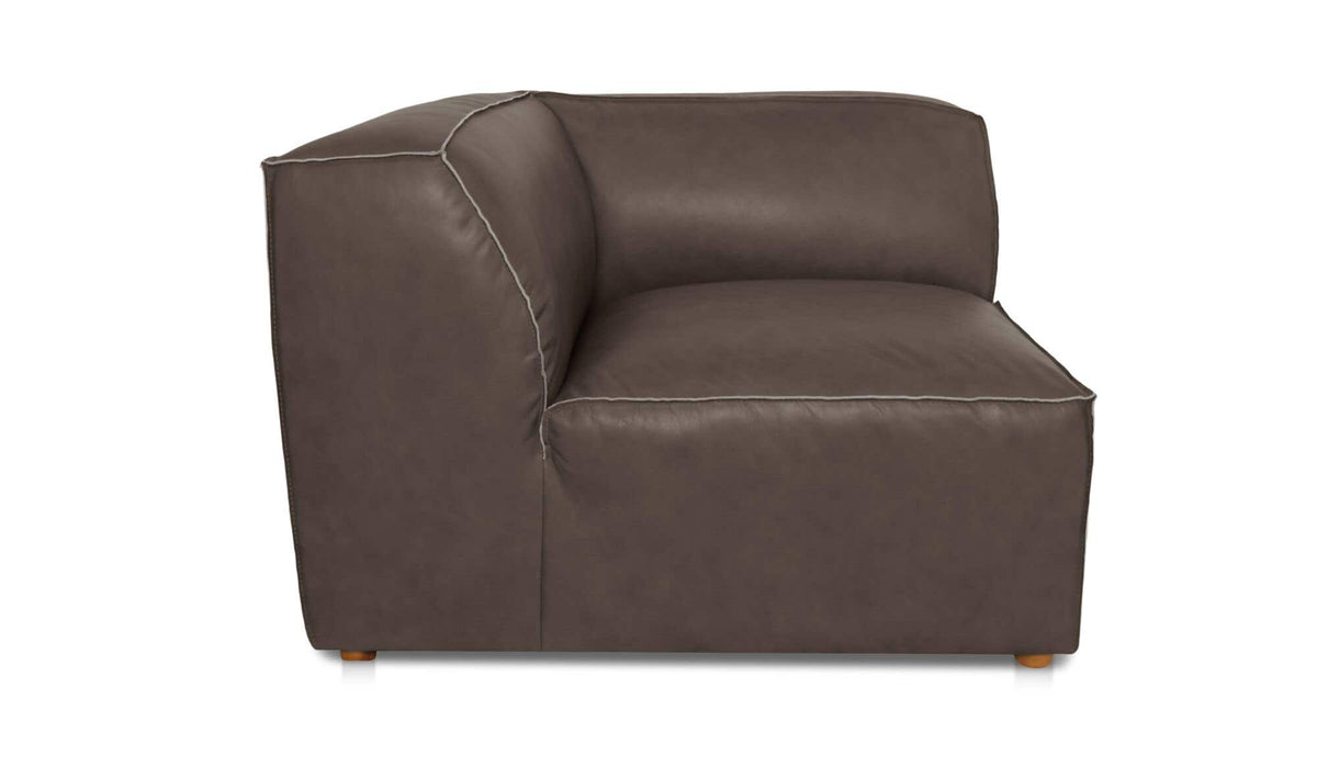 Form Corner Chair Slate Brown Leather by Moe's Home Collection - view 4