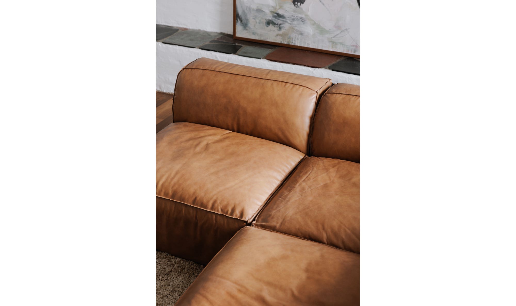 Form Corner Chair Sonoran Tan Leather by Moe's Home Collection - view 10