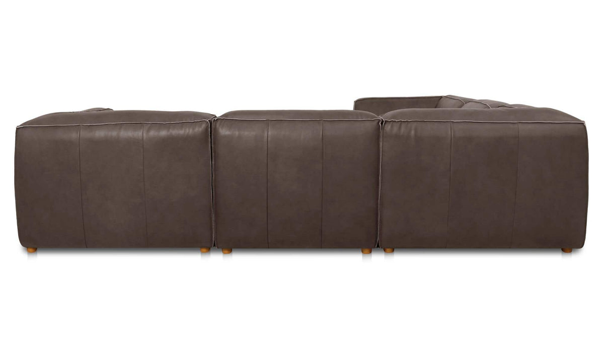 Form Classic L-Shaped Modular Sectional Slate Brown Leather by Moe's Home Collection - view 6