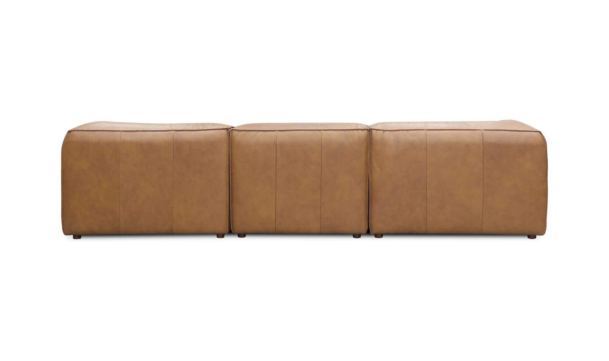 Form Classic L-Shaped Modular Sectional Sonoran Tan Leather by Moe's Home Collection - view 8