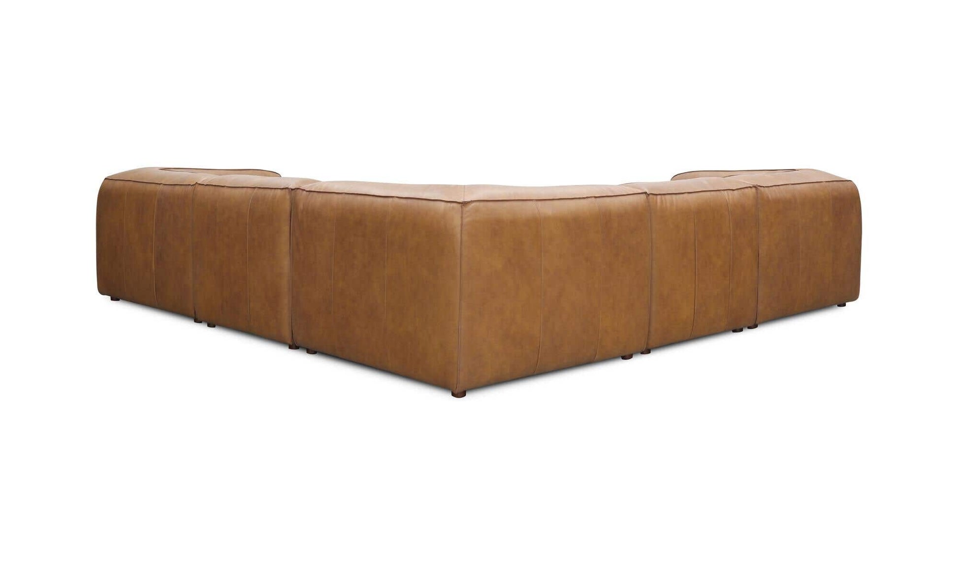 Form Classic L-Shaped Modular Sectional Sonoran Tan Leather by Moe's Home Collection - view 9
