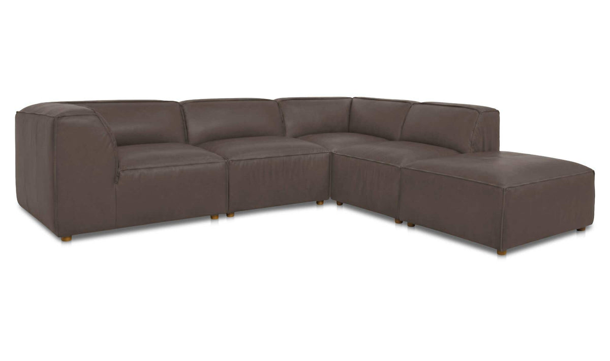 Form Dream Modular Sectional Slate Brown Leather by Moe's Home Collection - view 5