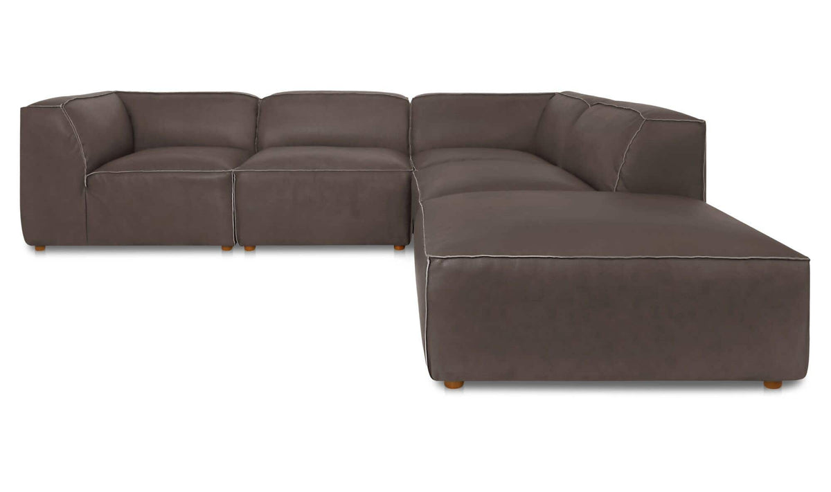 Form Dream Modular Sectional Slate Brown Leather by Moe's Home Collection - view 2