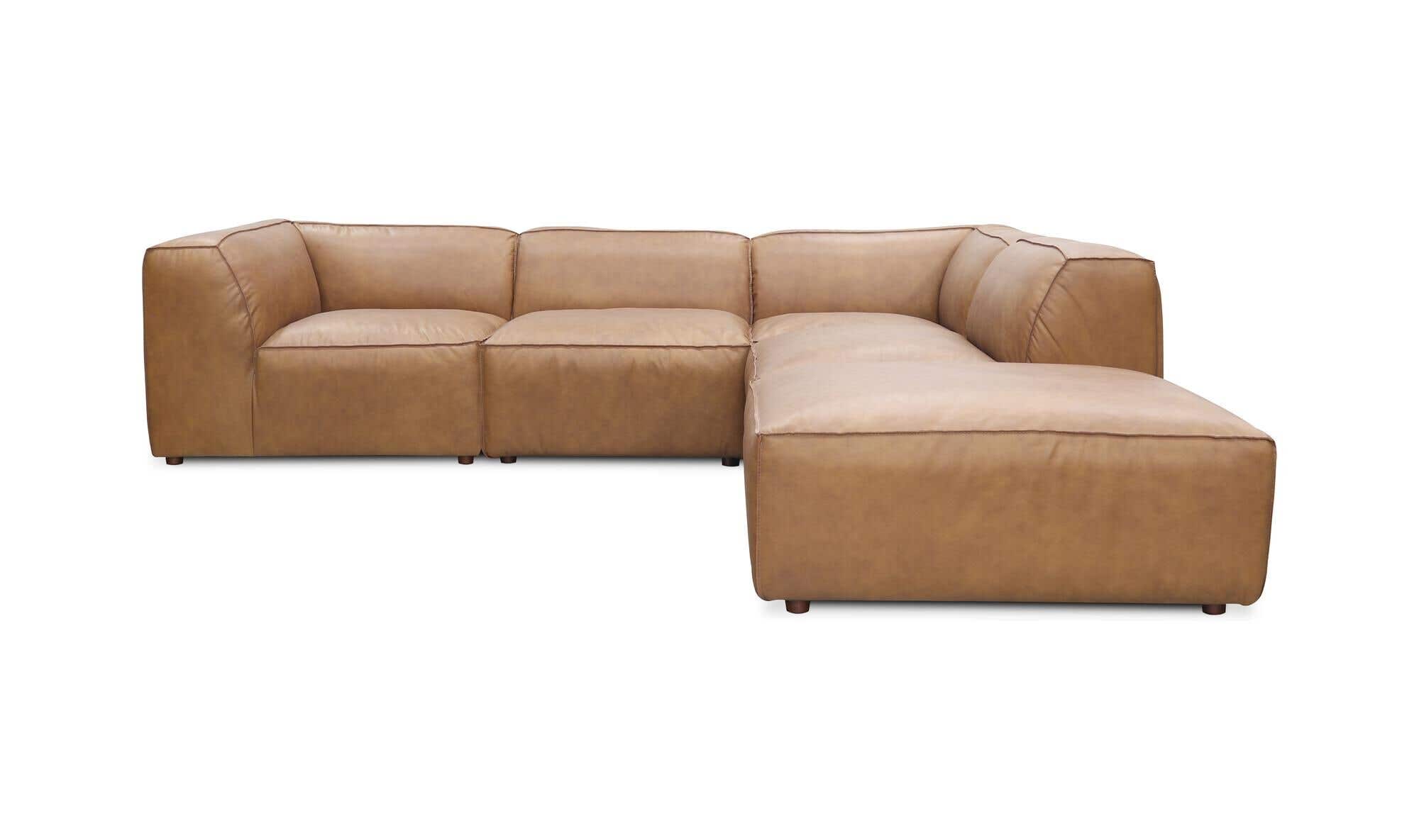 Form Dream Modular Sectional Sonoran Tan Leather by Moe's Home Collection - view 5