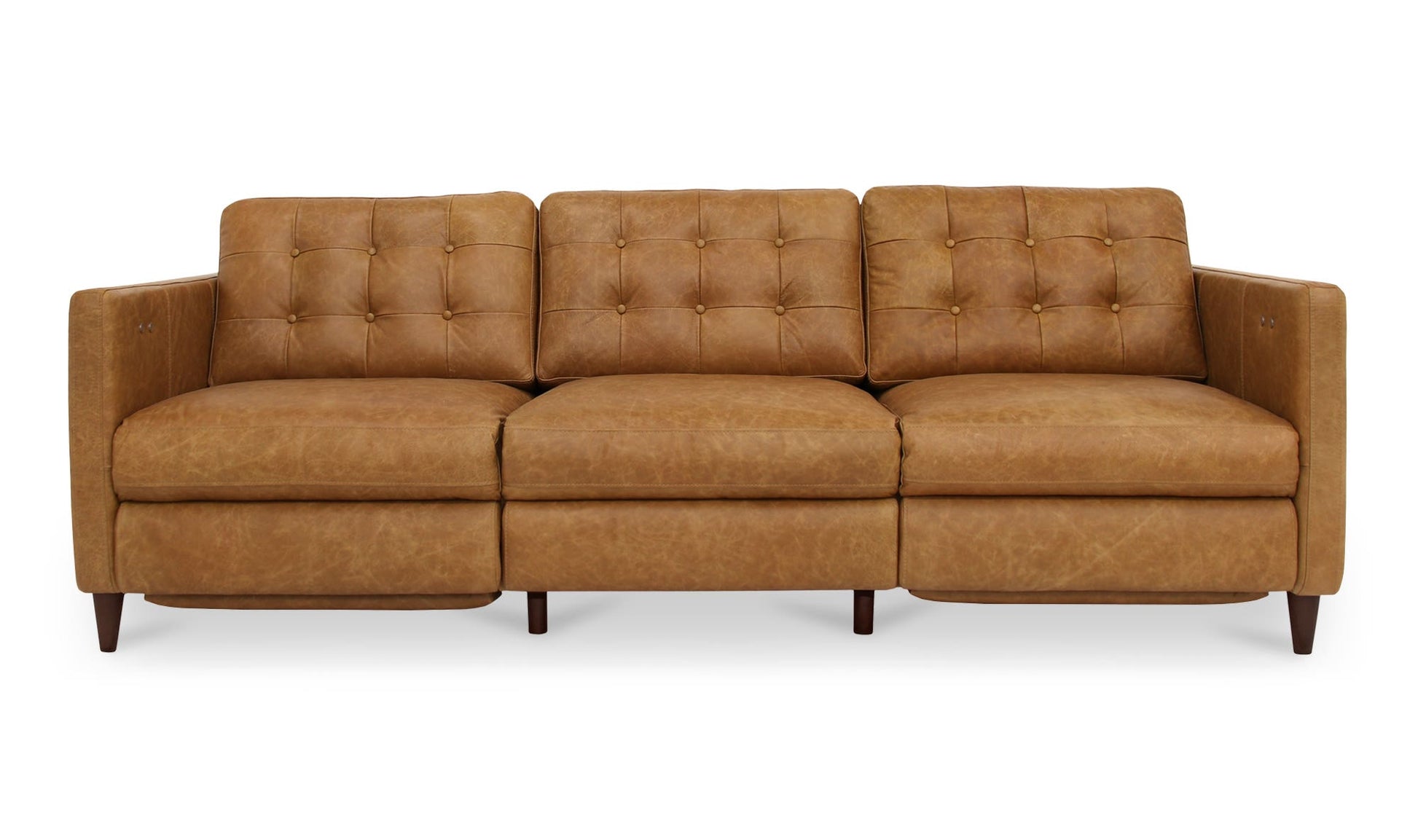 Bridgers Power Recliner Sofa Tan Leather by Moe's Home Collection - view 6