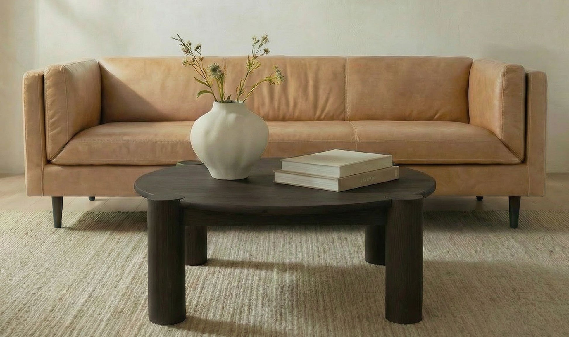 Woods Sofa Tan Leather by Moe's Home Collection - view 4