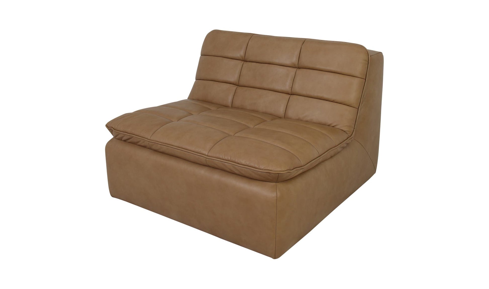 Lino Slipper Chair Tan Leather by Moe's Home Collection - view 12