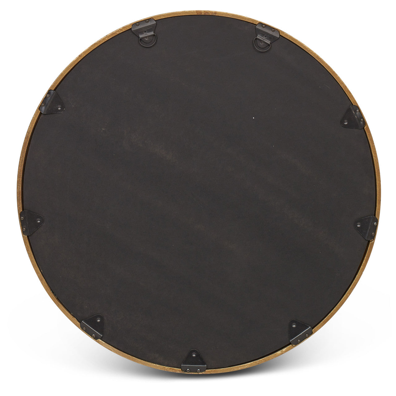 Elements - Samar Round Mirror - 39"Dia. - Antique Brass