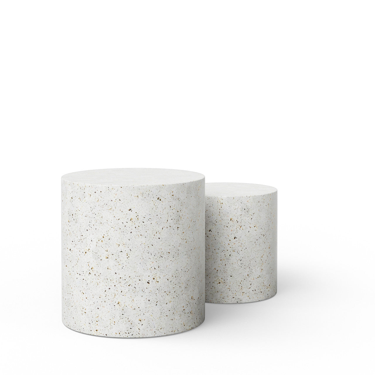 Mixx - Una Pedestal - Set of 2 - Ivory Terrazzo