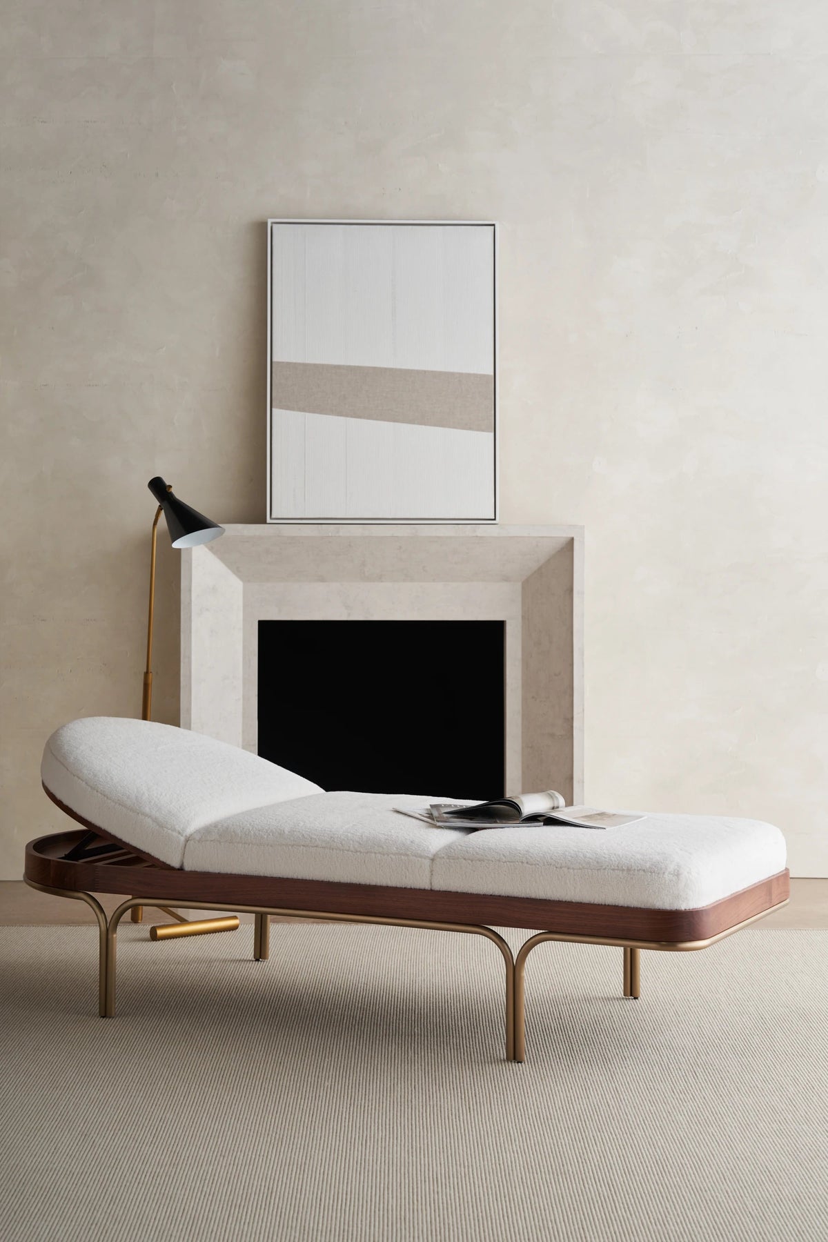 Rhythm Chaise Lucent Bronze Metallic Paint 76" by Caracole - view 4