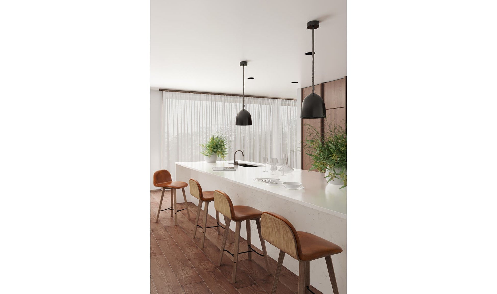 Napoli Leather Counter Stool by Moe's Home Collection - view 12