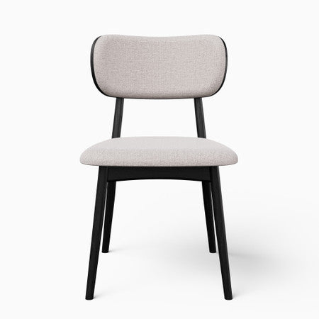 Modern Brazilian Claudia Side Chair Harvest Jute Upholstery - Ebano Frame