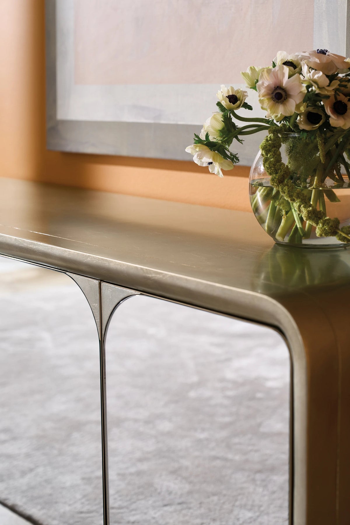 Aero Charcoal Leaf Entertainment Console 68" by Caracole - view 4