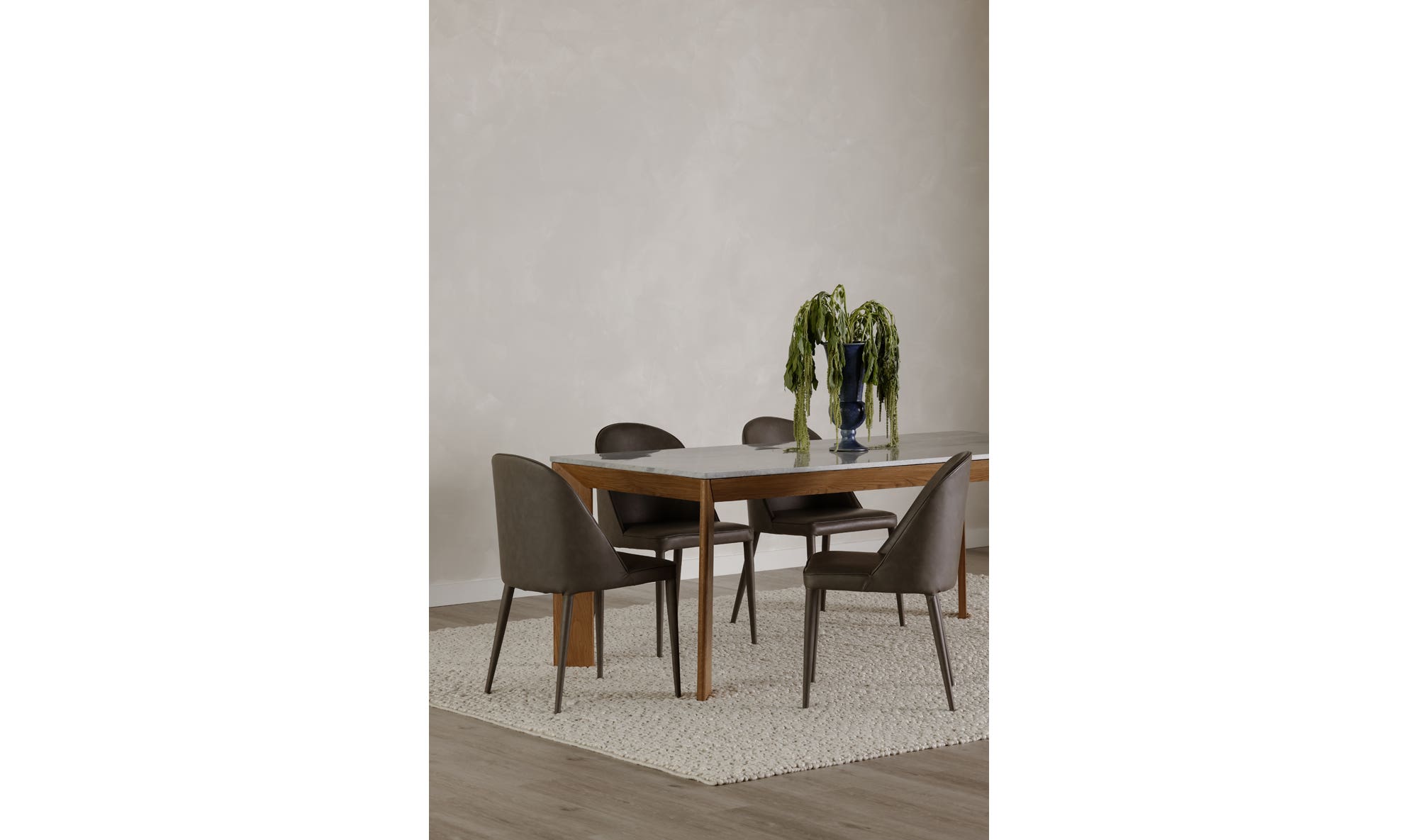 Burton Dining Chair Grey Vegan Leather - Set Of Two by Moe's Home Collection - view 6