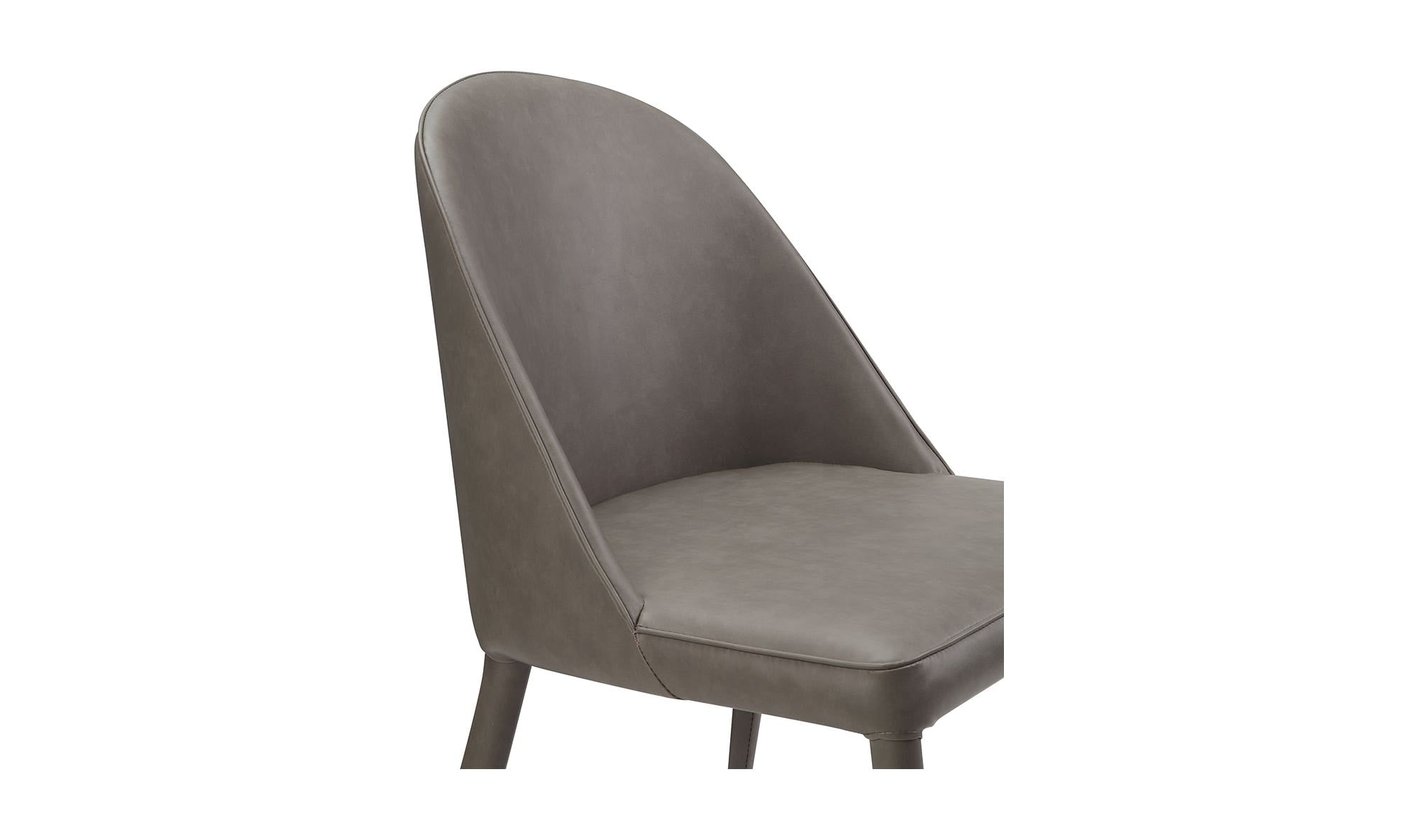 Burton Dining Chair Grey Vegan Leather - Set Of Two by Moe's Home Collection - view 13