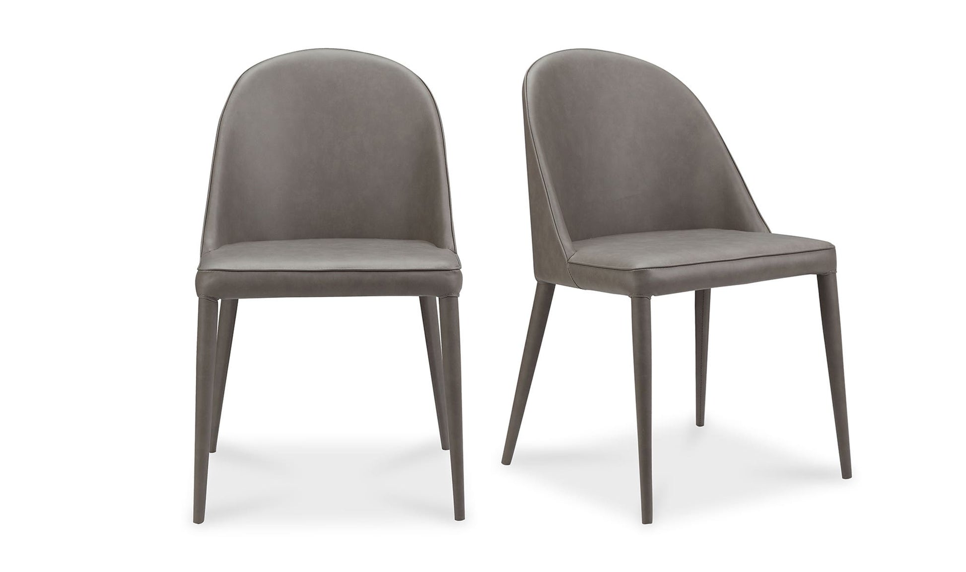 Burton Dining Chair Grey Vegan Leather - Set Of Two by Moe's Home Collection - view 8