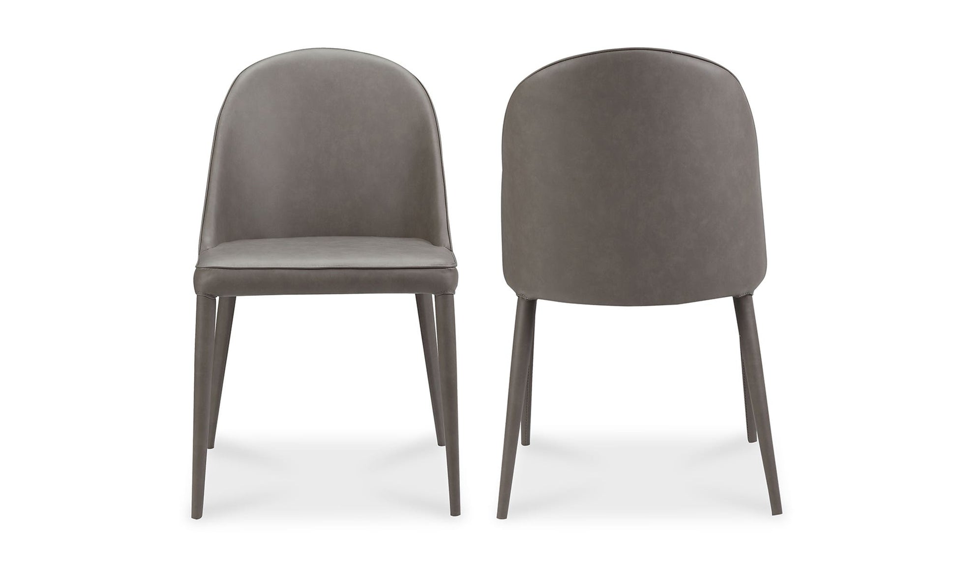 Burton Dining Chair Grey Vegan Leather - Set Of Two by Moe's Home Collection - view 7