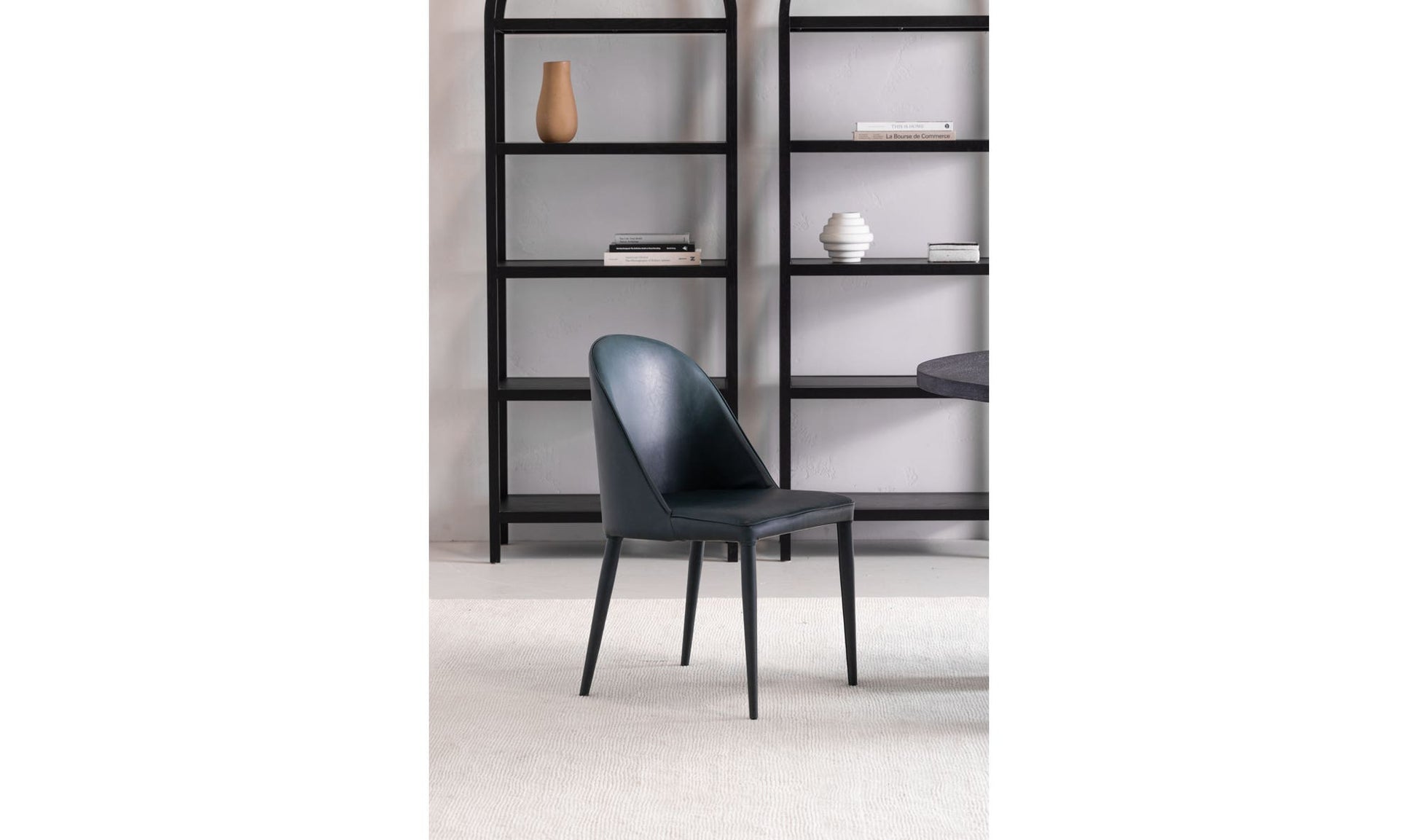 Burton Dining Chair Dark Teal Vegan Leather - Set Of Two by Moe's Home Collection - view 17