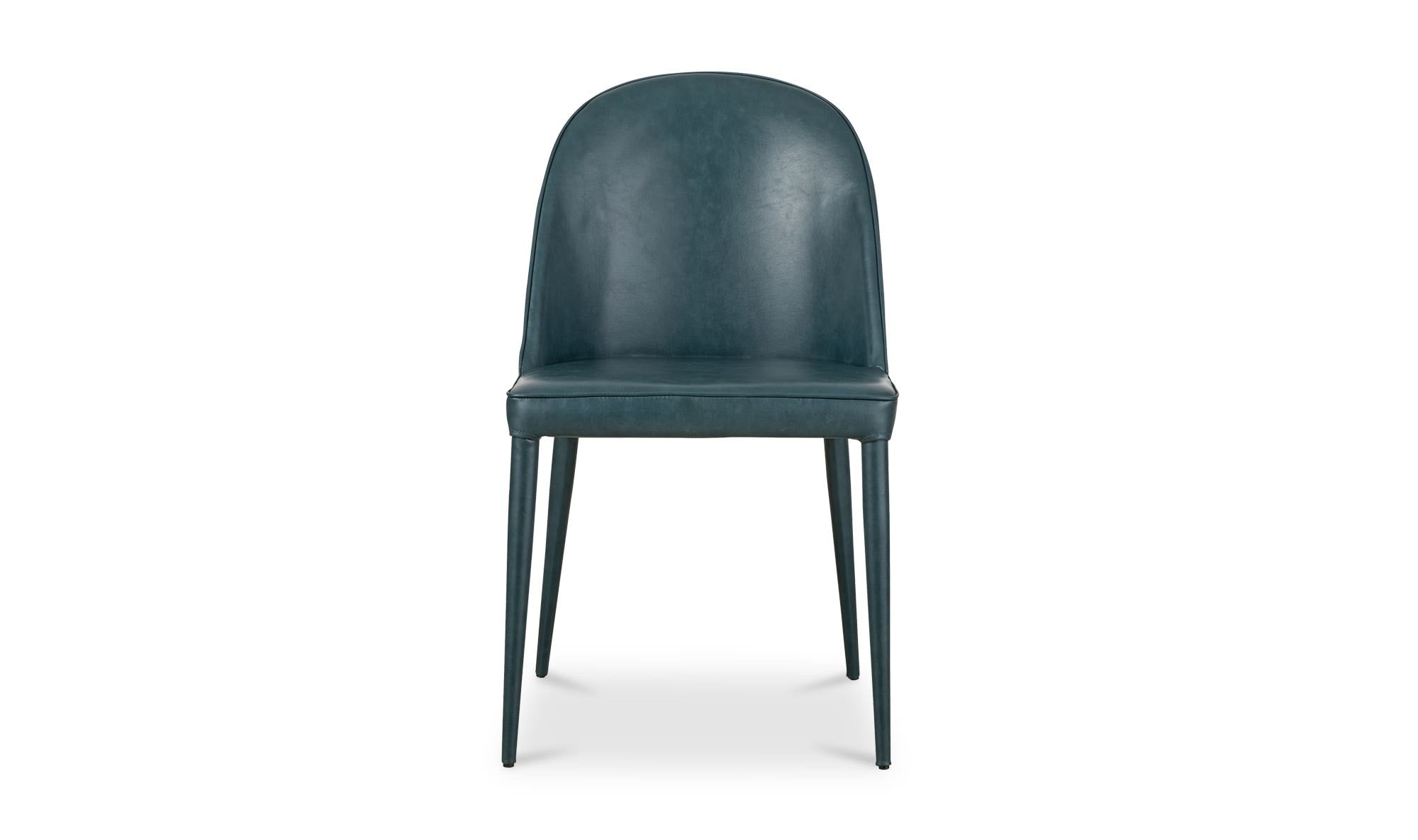 Burton Dining Chair Dark Teal Vegan Leather - Set Of Two by Moe's Home Collection - view 20
