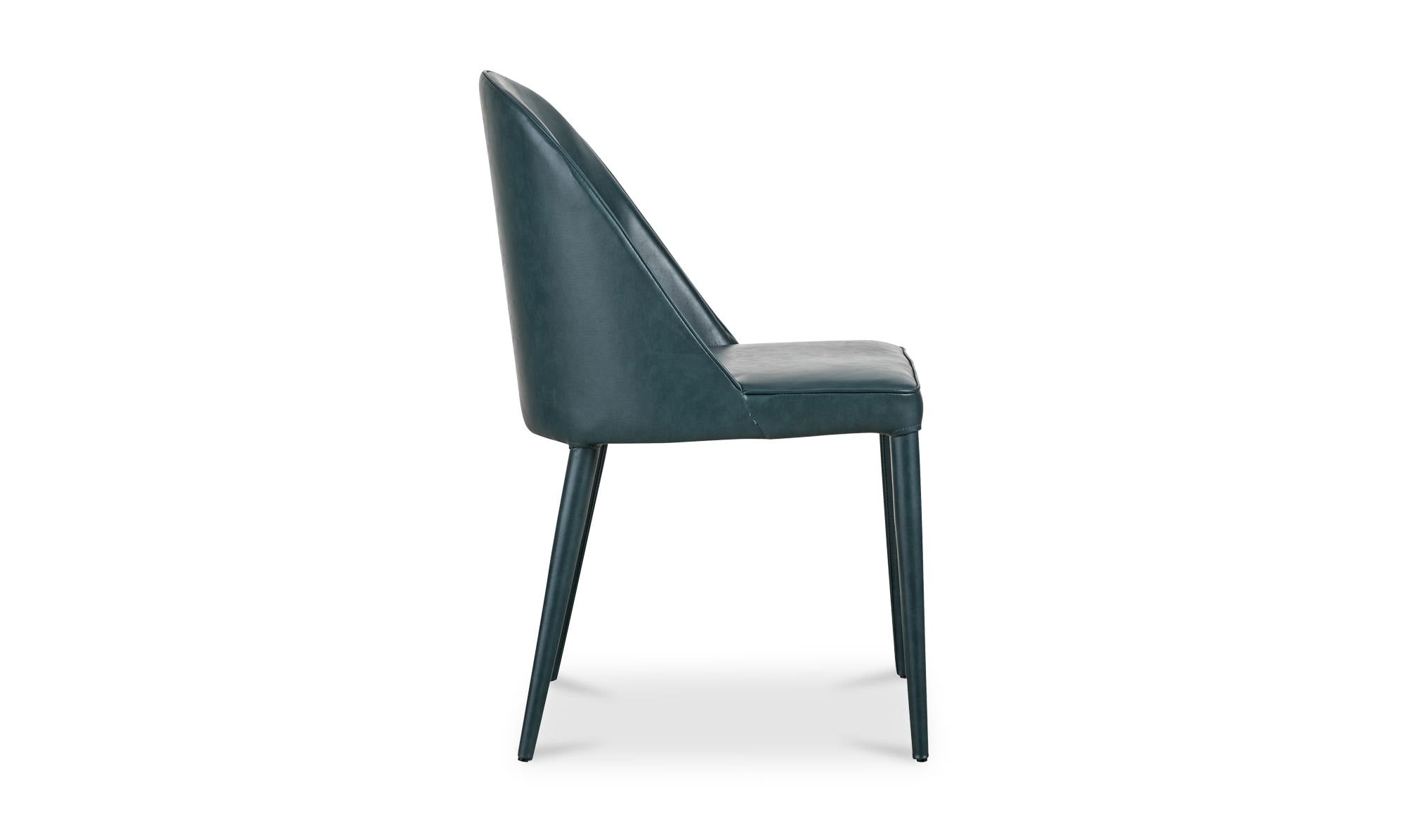 Burton Dining Chair Dark Teal Vegan Leather - Set Of Two by Moe's Home Collection - view 22