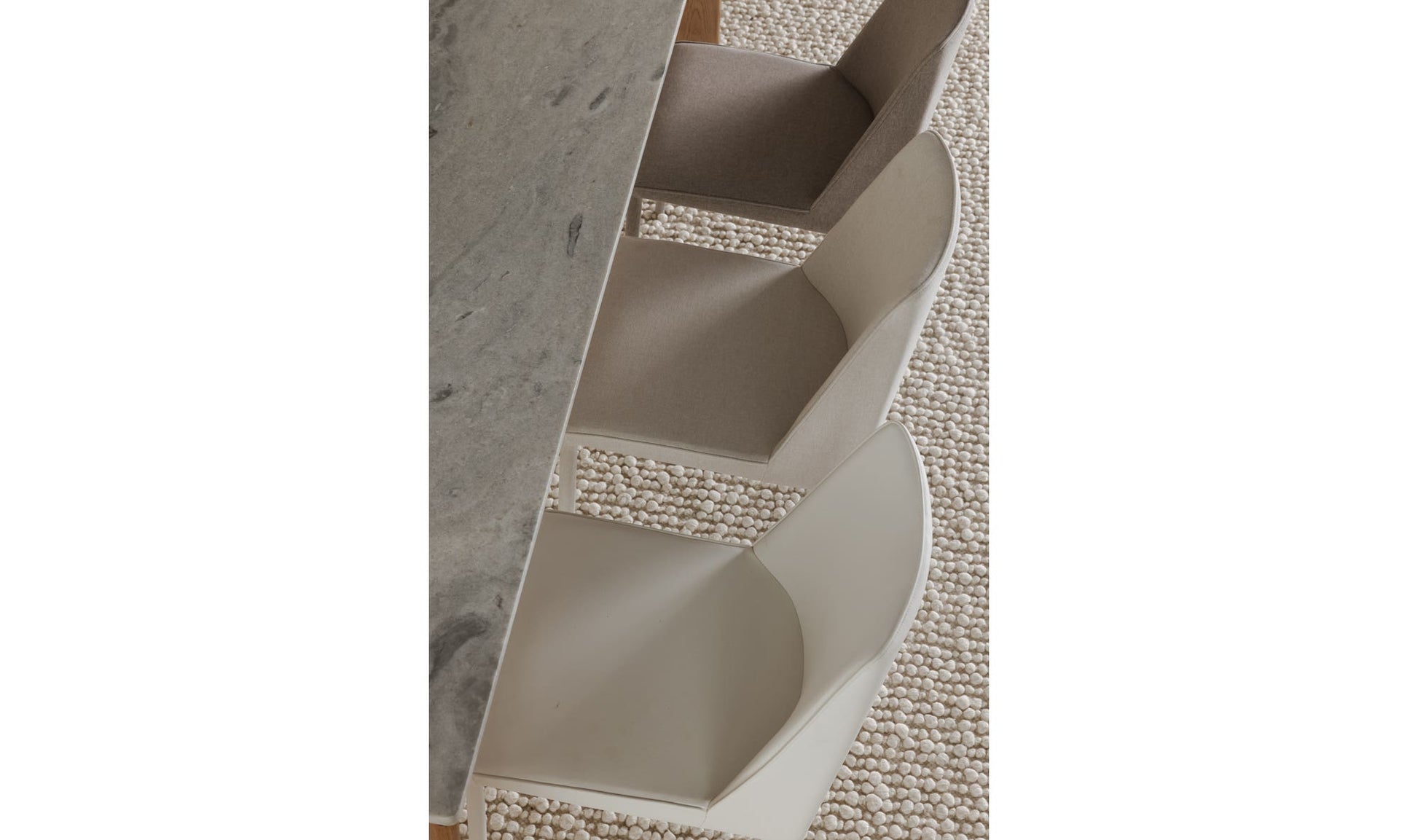 Nora Dining Chair White Vegan Leather - Set Of Two by Moe's Home Collection - view 11