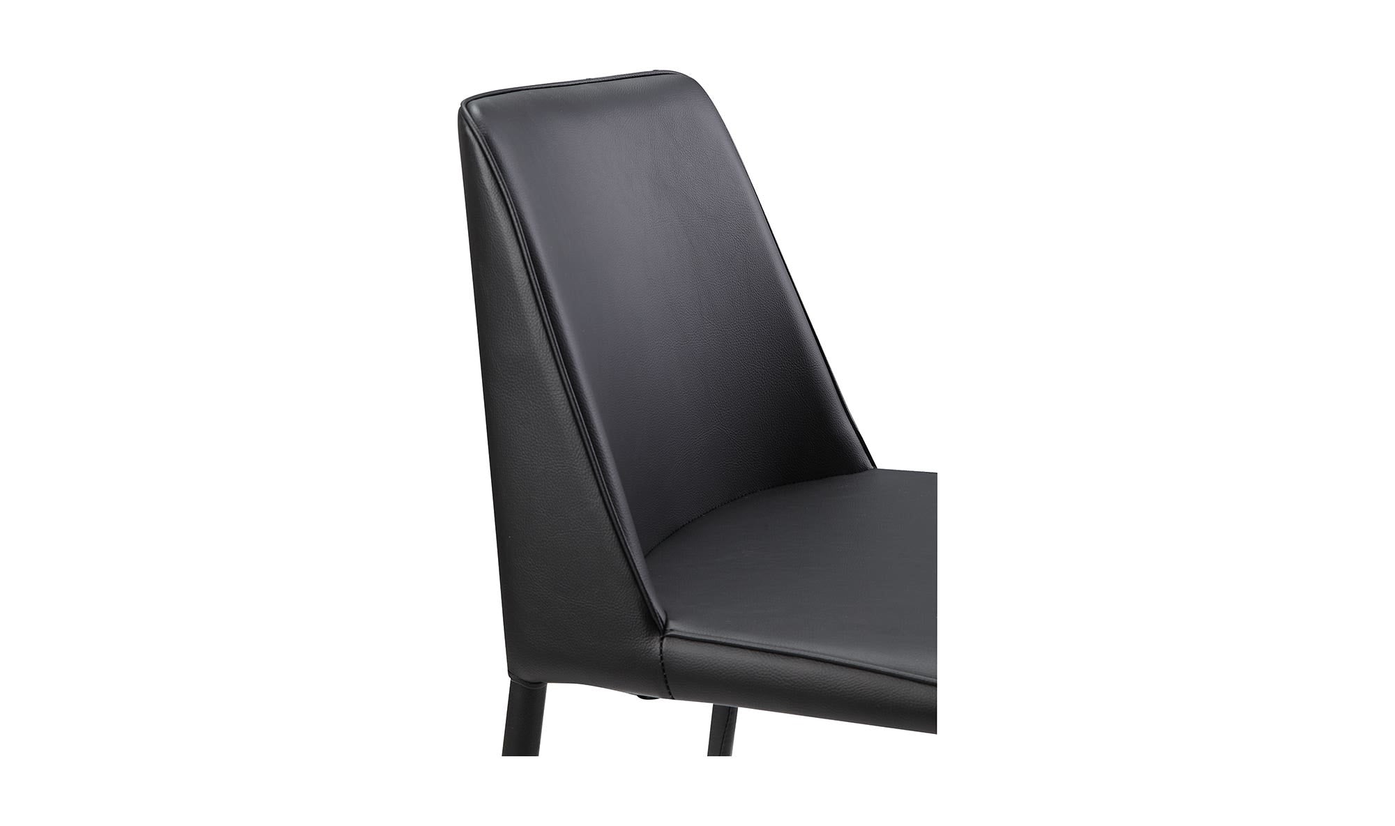 Nora Dining Chair Black Vegan Leather - Set Of Two by Moe's Home Collection - view 16