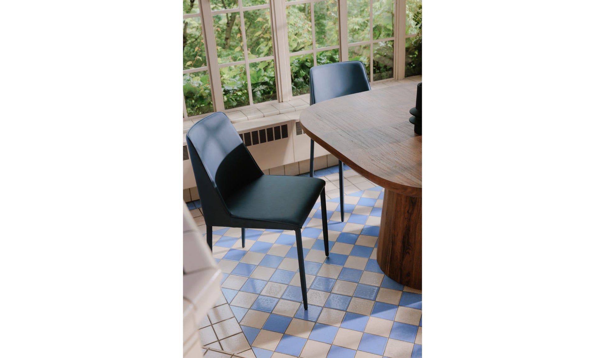 Nora Dining Chair Ocean Cavern Grey Vegan Leather - Set Of Two by Moe's Home Collection - view 14