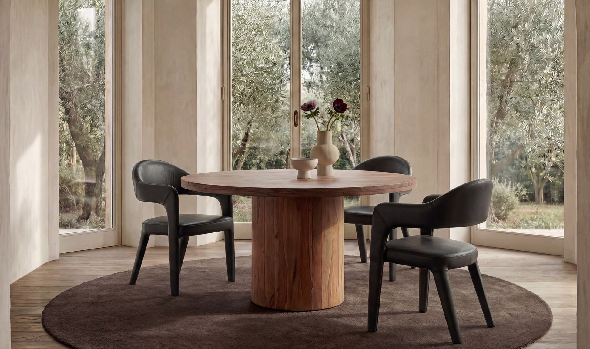 Martens Dining Chair Black Leather by Moe's Home Collection - view 4